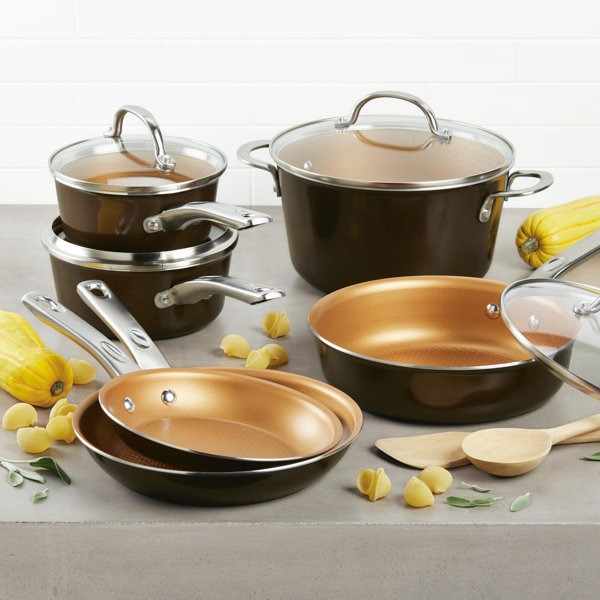 Ayesha Curry Home Collection 12 Piece Aluminum Non Stick Cookware Set